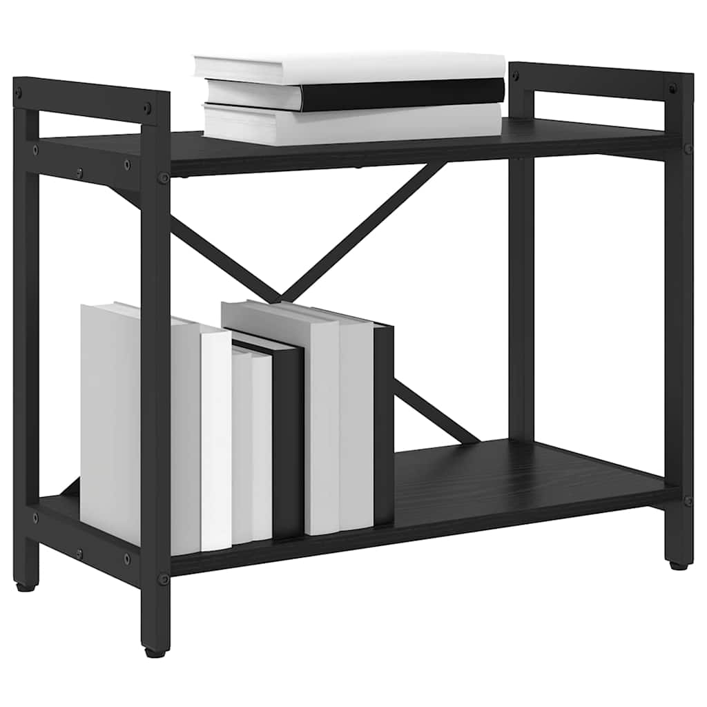 Könyvespolc 60 x 30 x 50 cm Szerelt Fa Fekete tölgy