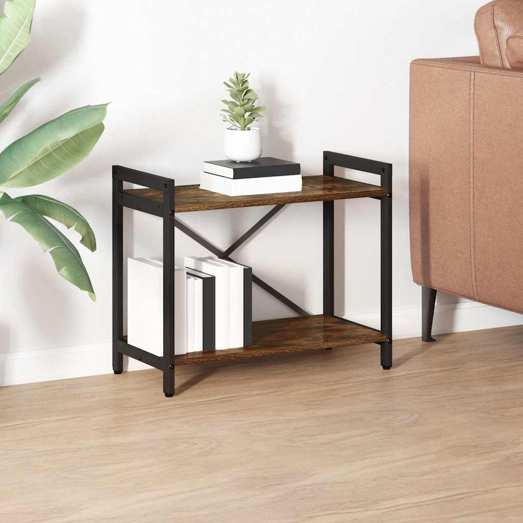 Könyvespolc 60 x 30 x 50 cm Szerelt Fa Füstölt tölgy
