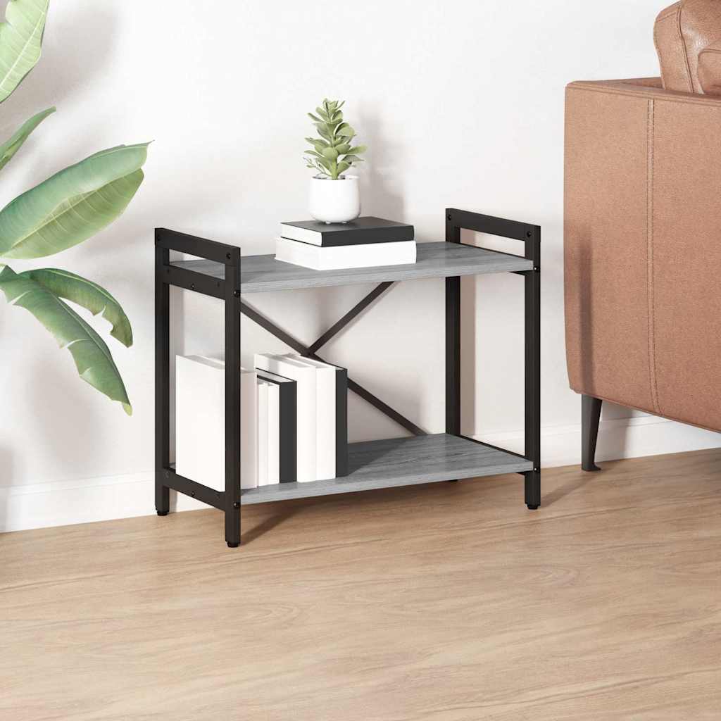 Könyvespolc 60 x 30 x 50 cm Szerelt Fa Szürke sonoma