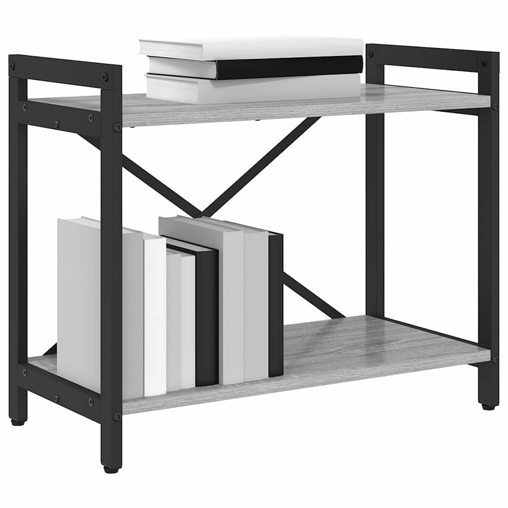 Könyvespolc 60 x 30 x 50 cm Szerelt Fa Szürke sonoma