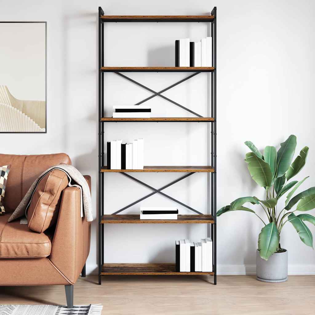 Könyvespolc 80 x 30 x 189,5 cm Szerelt Fa Régi fa