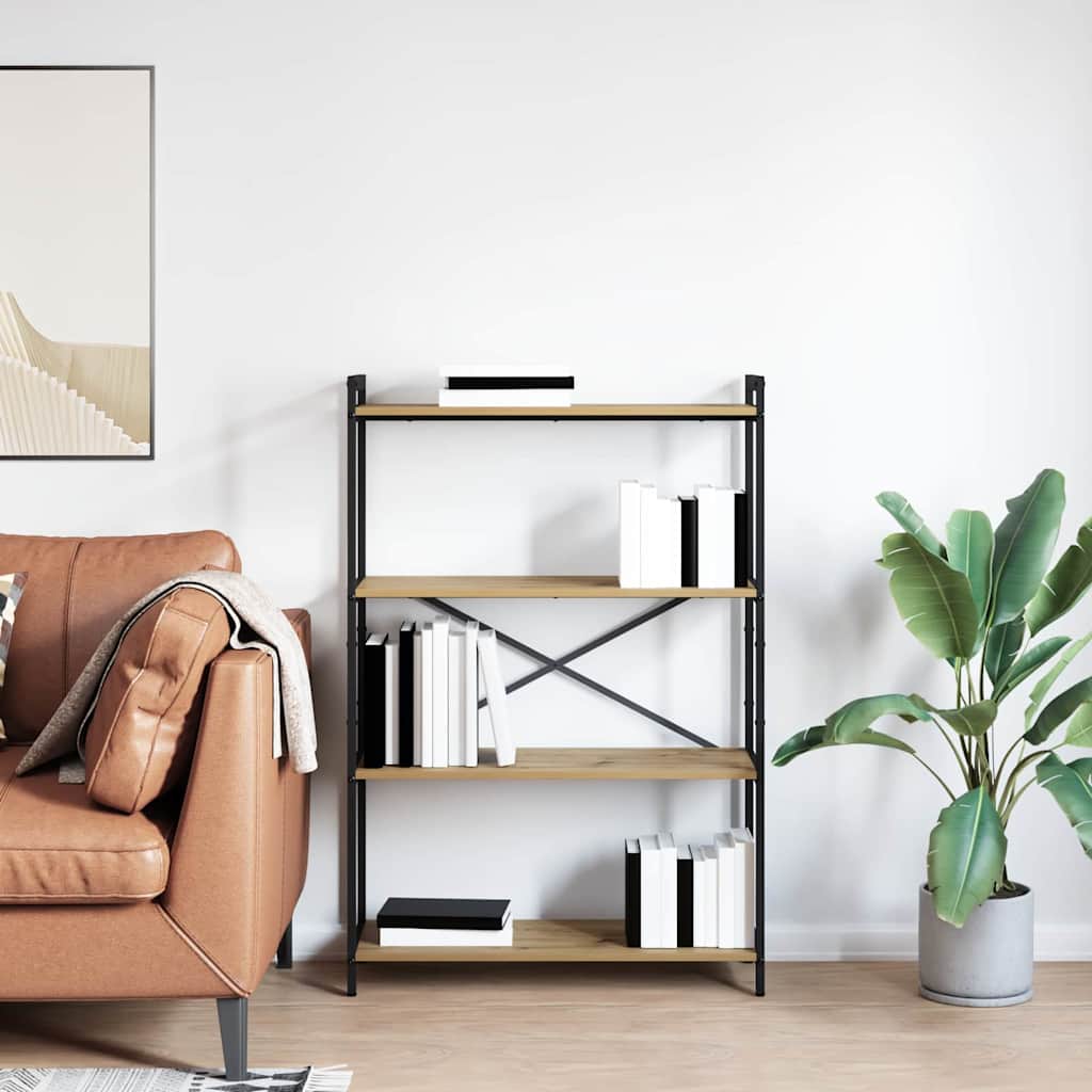Könyvespolc 80 x 30 x 120 cm Szerelt Fa Artisan tölgy