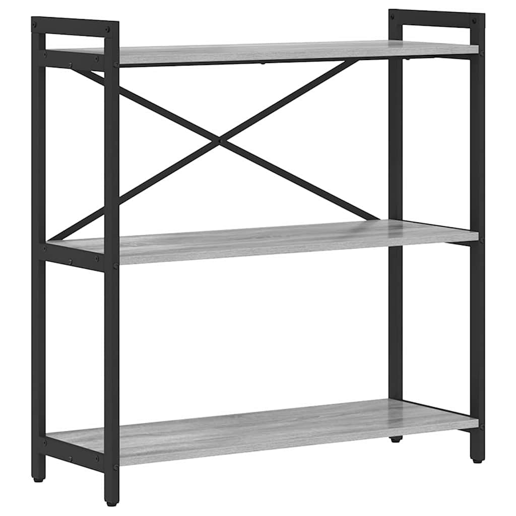 Könyvespolc 80 x 30 x 85 cm Szerelt Fa Szürke sonoma
