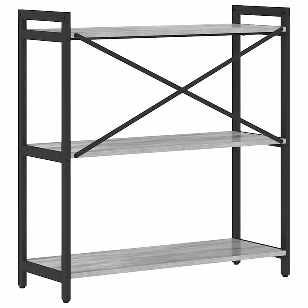 Könyvespolc 80 x 30 x 85 cm Szerelt Fa Szürke sonoma