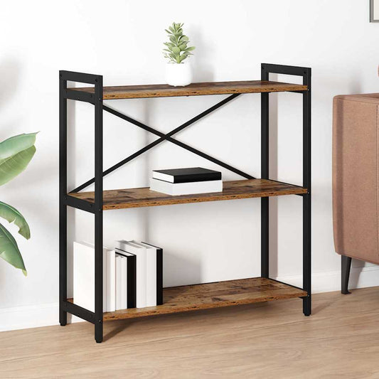 Könyvespolc Régi fa 80 x 30 x 85 cm Faanyag
