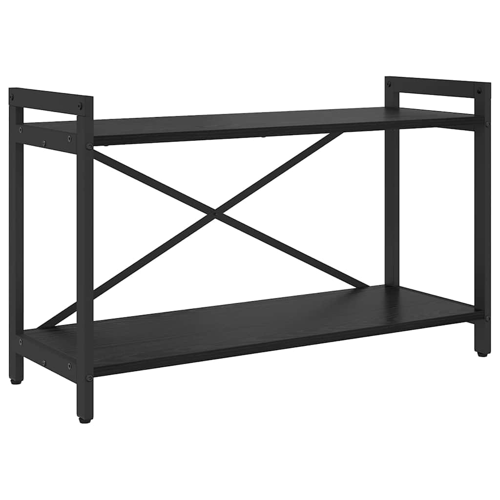 Könyvespolc 80 x 30 x 50 cm Szerelt Fa Fekete tölgy