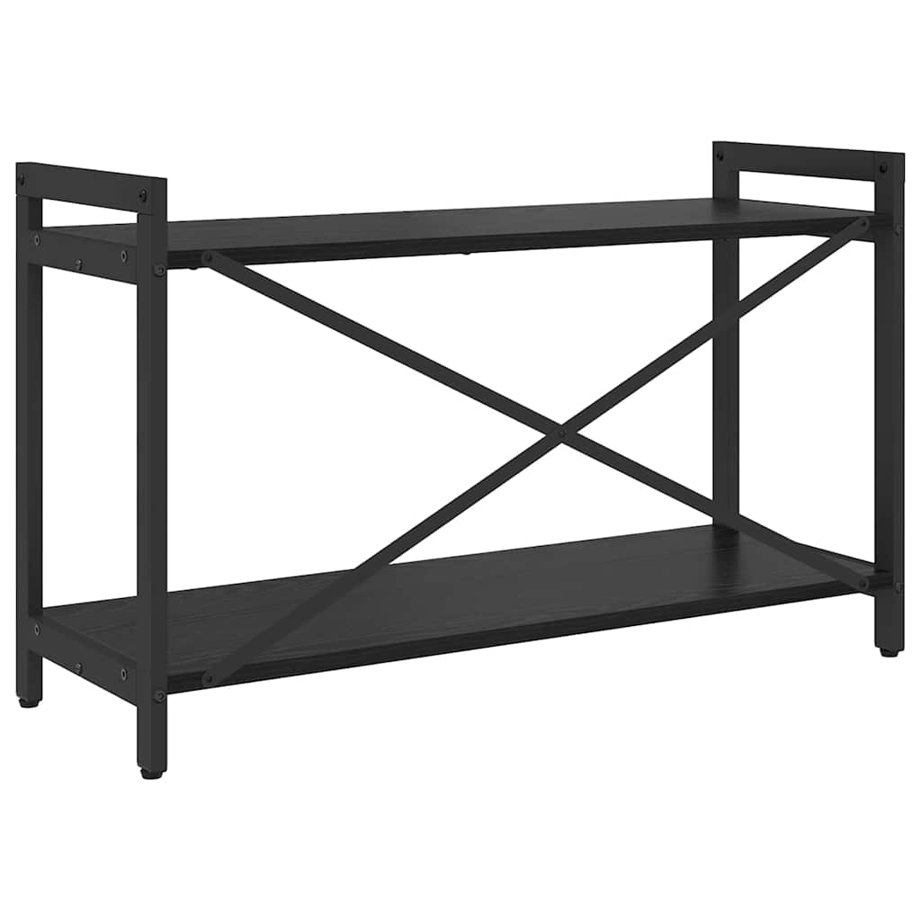 Könyvespolc 80 x 30 x 50 cm Szerelt Fa Fekete tölgy