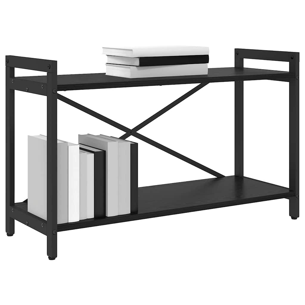 Könyvespolc 80 x 30 x 50 cm Szerelt Fa Fekete tölgy