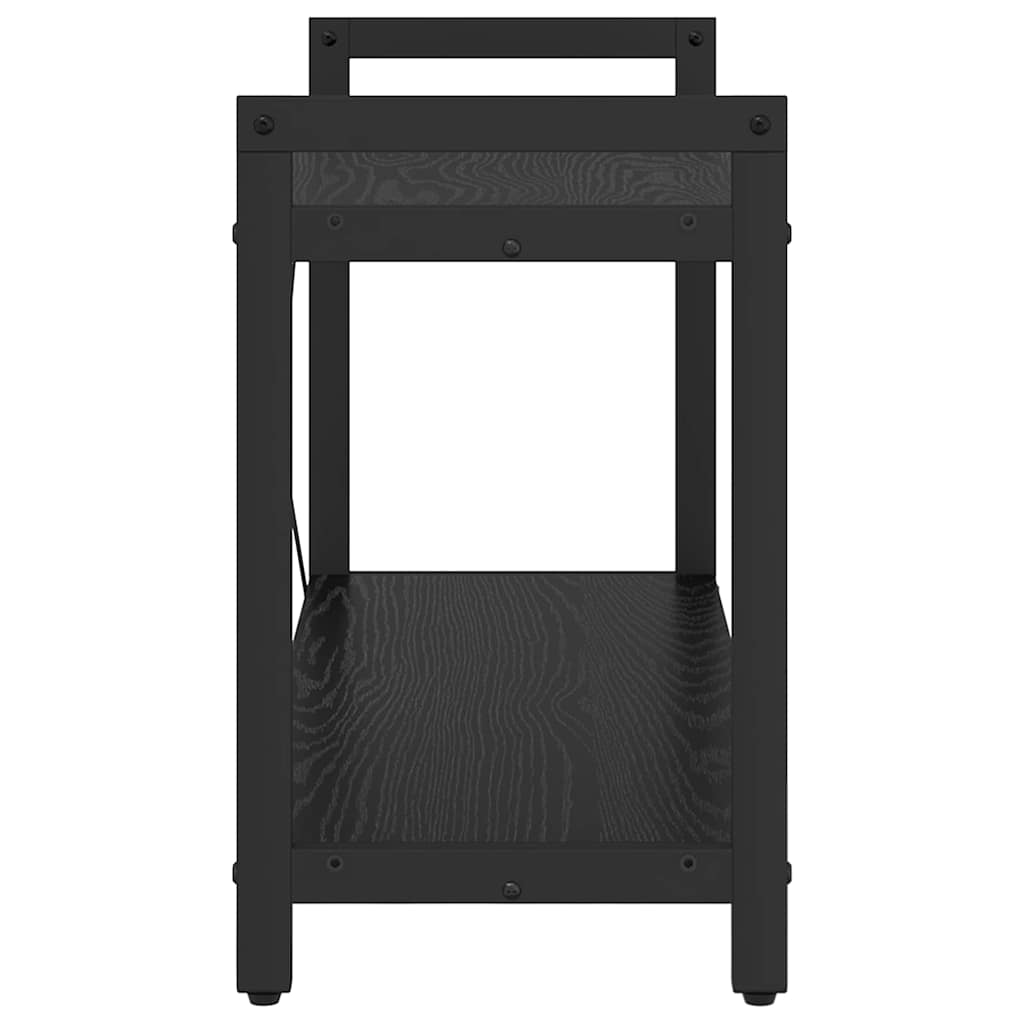 Könyvespolc 80 x 30 x 50 cm Szerelt Fa Fekete tölgy