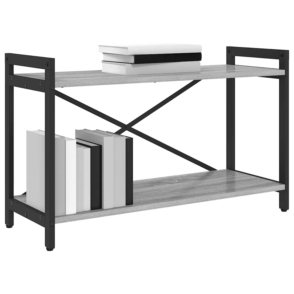 Könyvespolc 80 x 30 x 50 cm Szerelt Fa Szürke sonoma