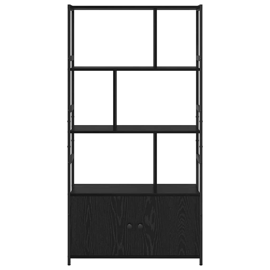 Könyvespolc 80 x 30 x 155,5 cm Szerelt Fa Fekete tölgy