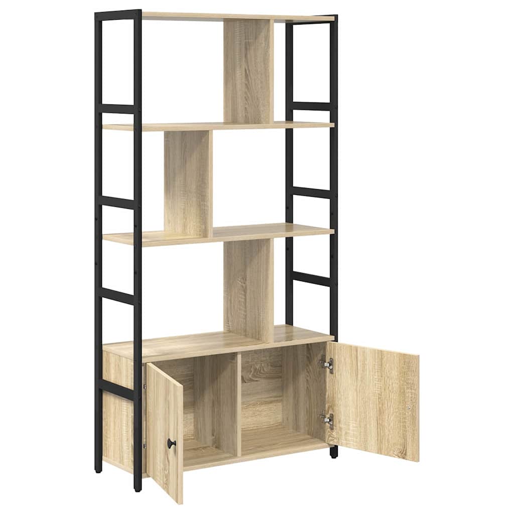 Könyvespolc 80 x 30 x 155,5 cm Szerelt Fa Sonoma tölgy
