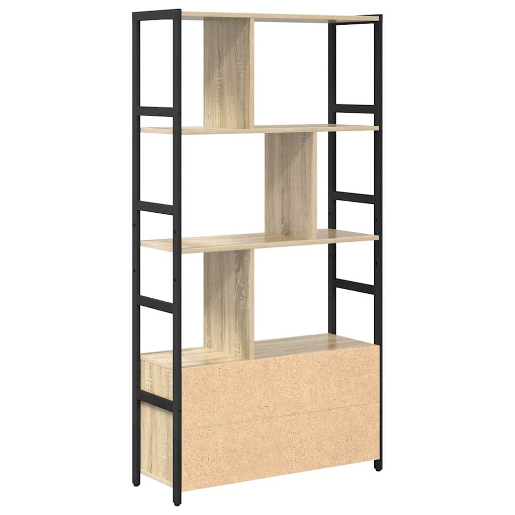 Könyvespolc 80 x 30 x 155,5 cm Szerelt Fa Sonoma tölgy