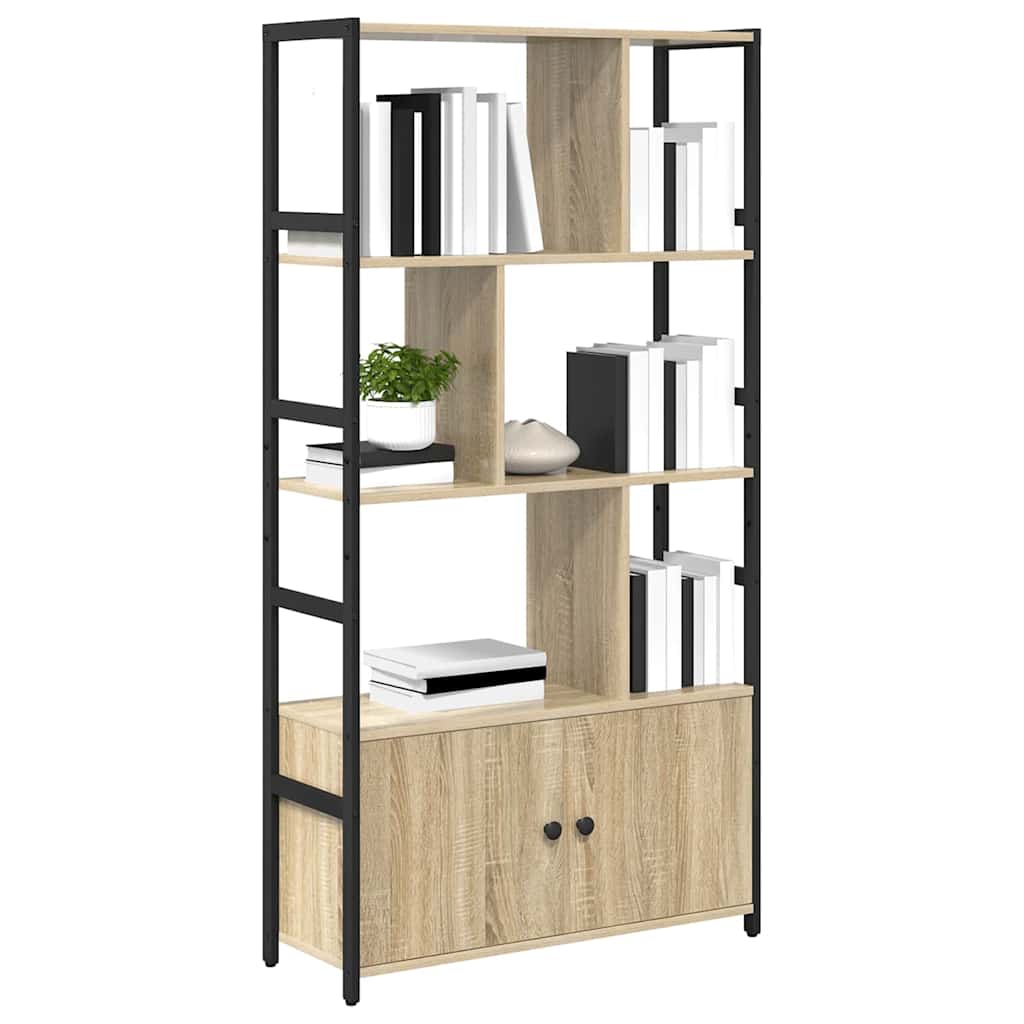 Könyvespolc 80 x 30 x 155,5 cm Szerelt Fa Sonoma tölgy
