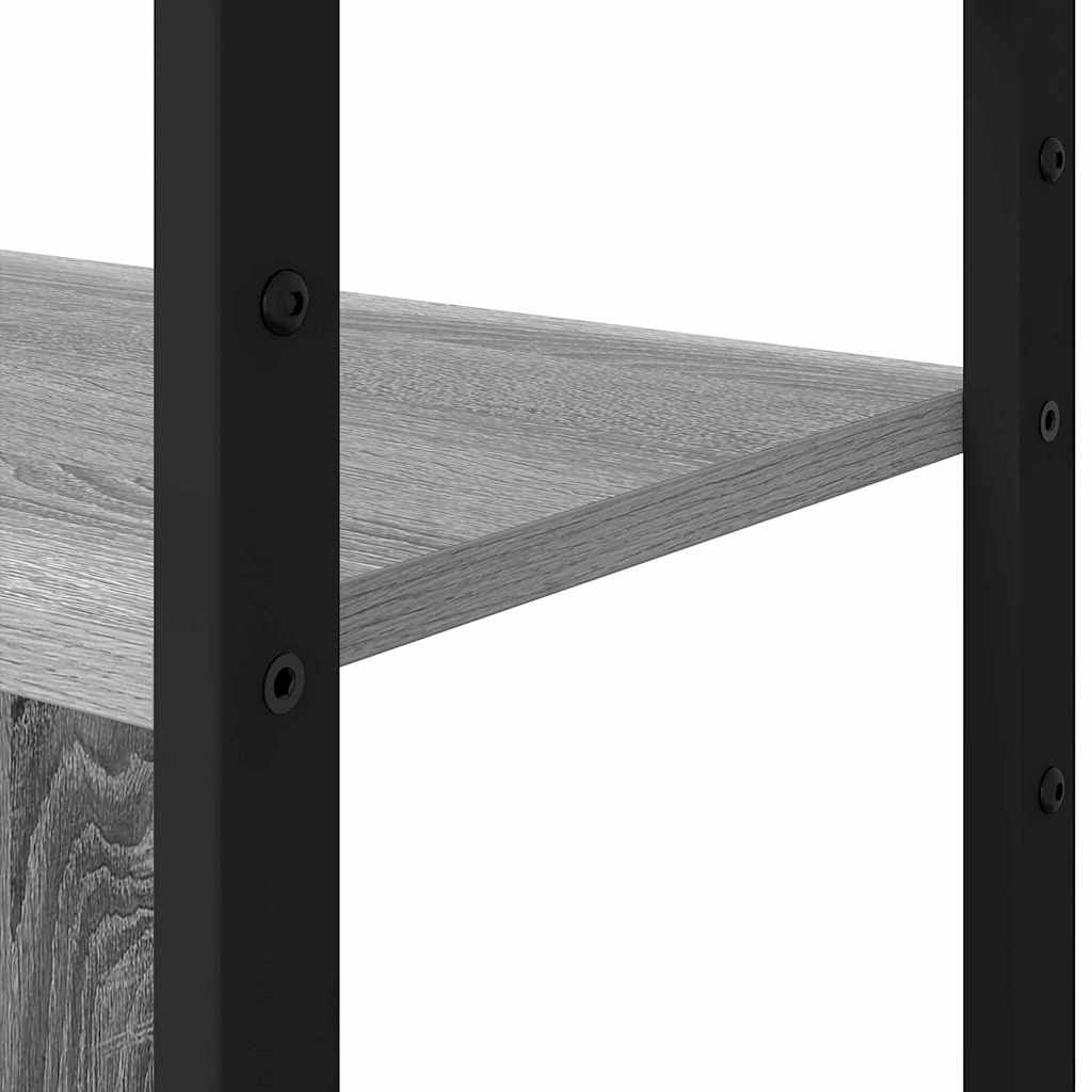 Könyvespolc 80 x 30 x 155,5 cm Szerelt Fa Szürke sonoma