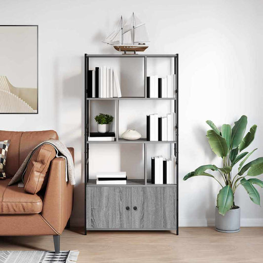 Könyvespolc Szürke sonoma 80 x 30 x 155,5 cm Faanyag