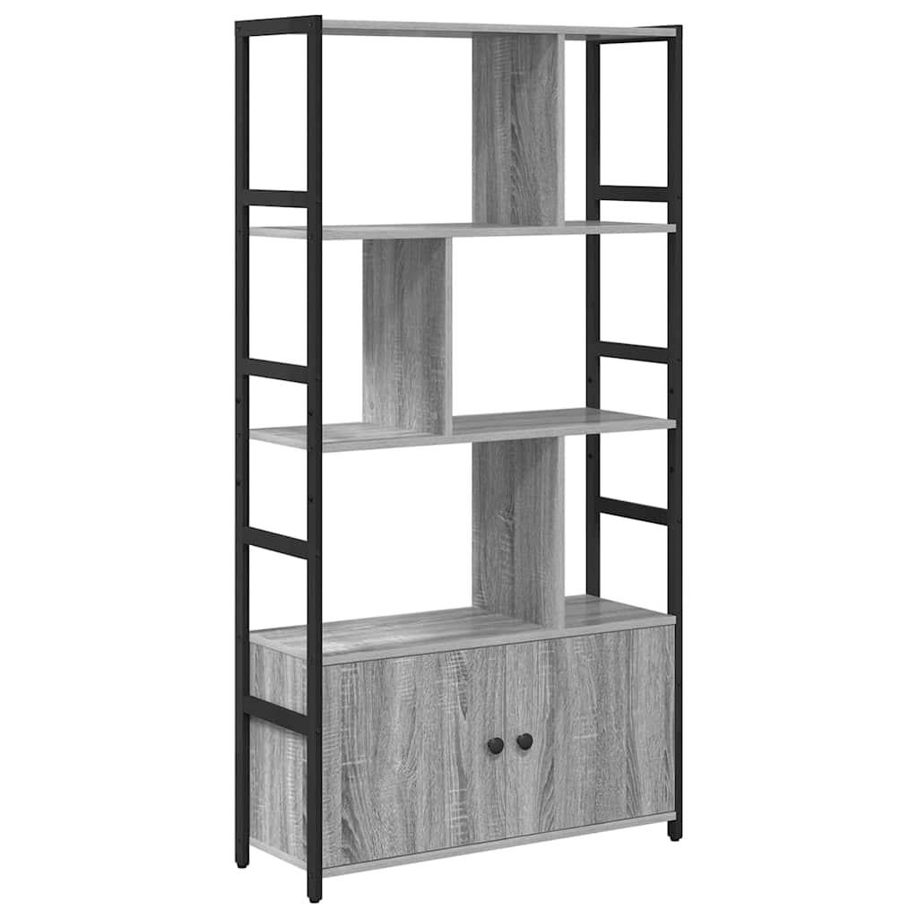 Könyvespolc 80 x 30 x 155,5 cm Szerelt Fa Szürke sonoma