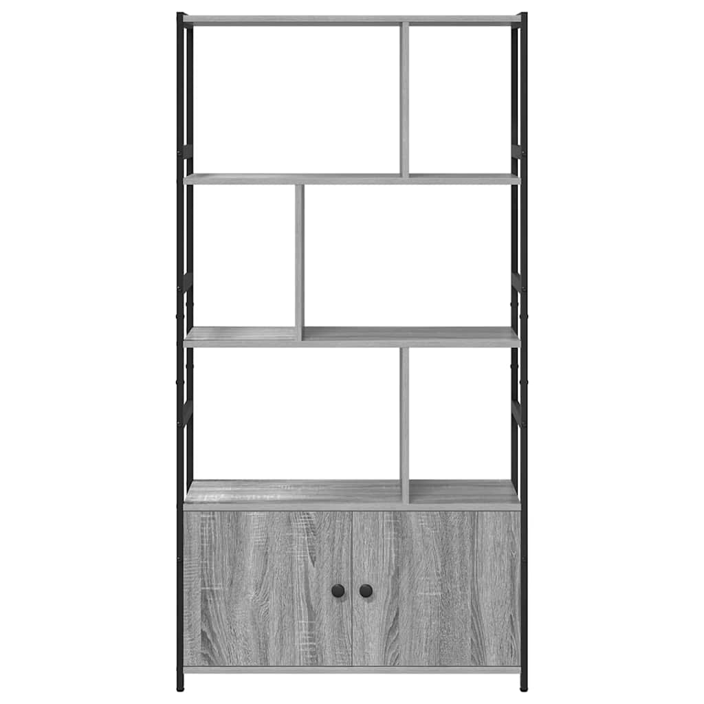 Könyvespolc 80 x 30 x 155,5 cm Szerelt Fa Szürke sonoma