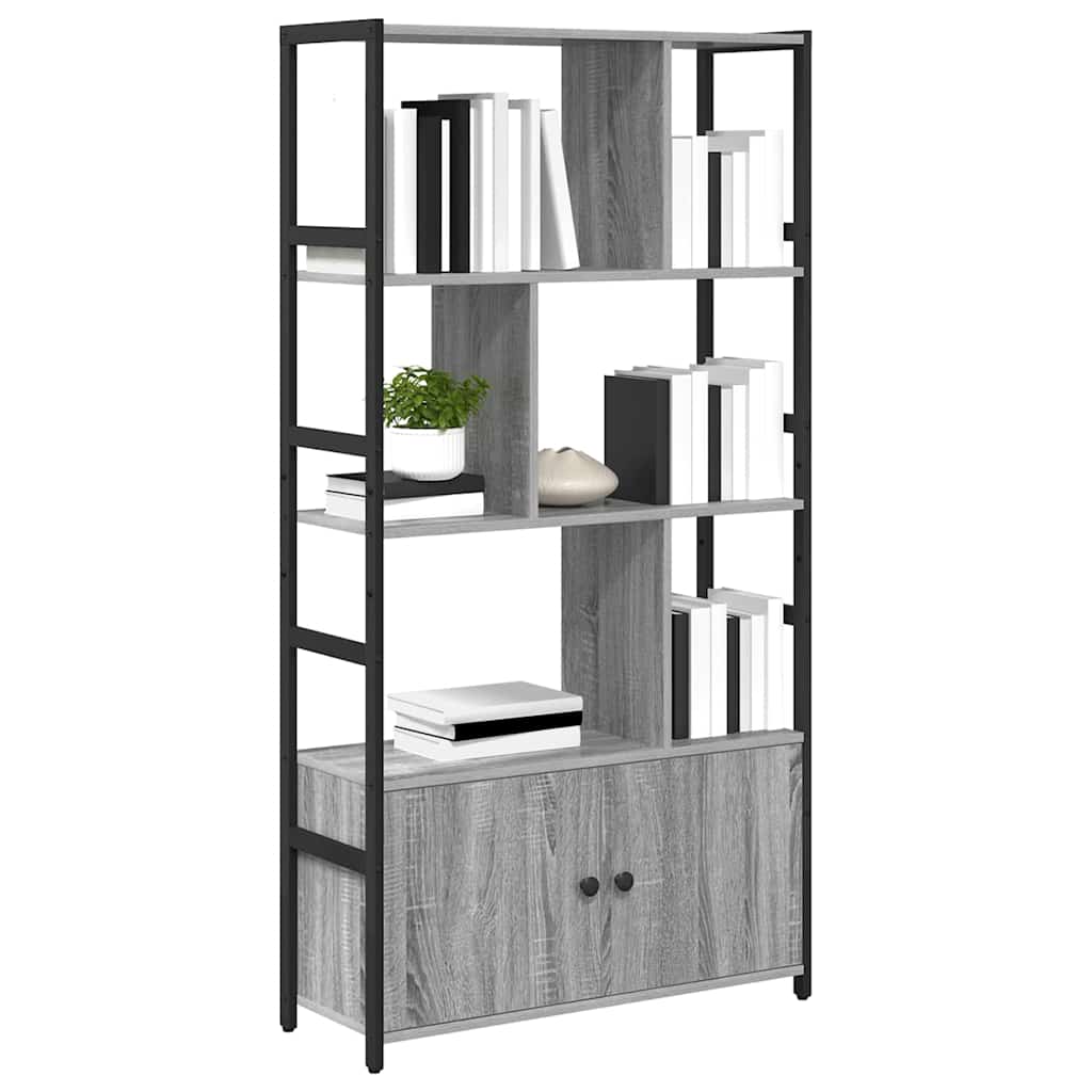 Könyvespolc 80 x 30 x 155,5 cm Szerelt Fa Szürke sonoma