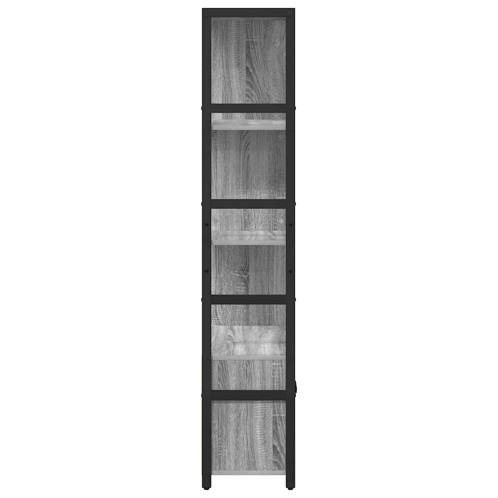 Könyvespolc 80 x 30 x 155,5 cm Szerelt Fa Szürke sonoma