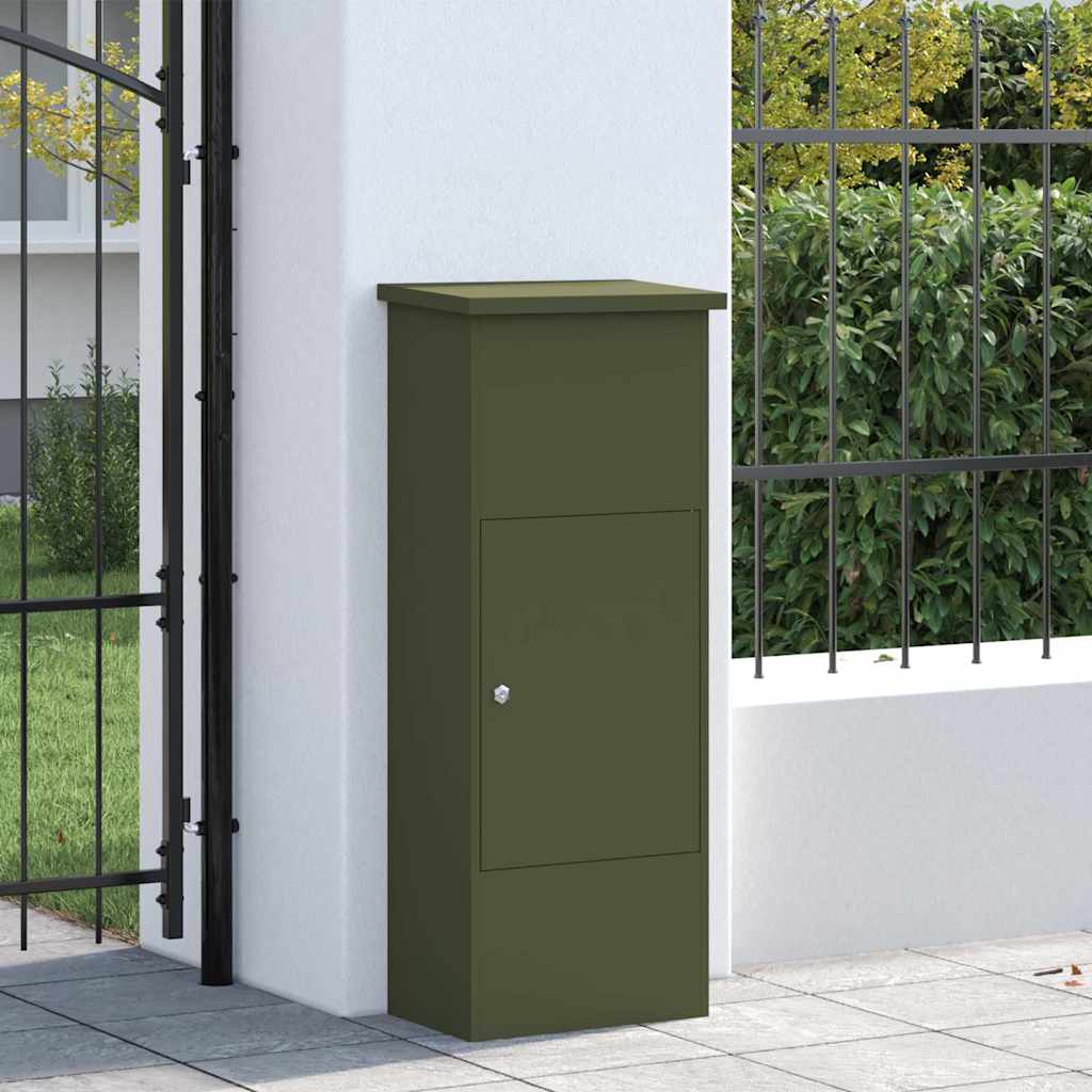 Csomagzáró doboz tárolóval Oliva zöld 44,5 x 29 x 110,5 cm Acél