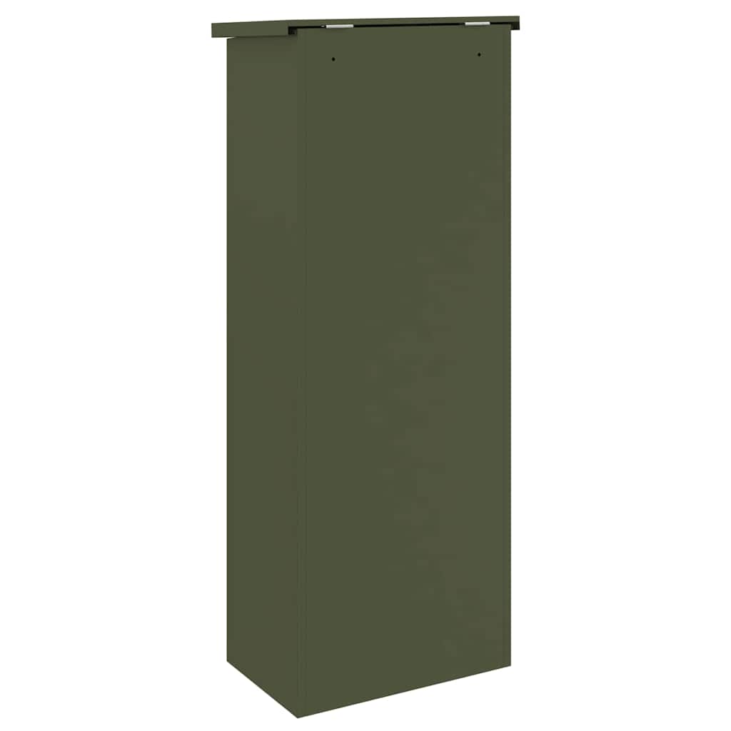Csomagzáró doboz tárolóval Oliva zöld 44,5 x 29 x 110,5 cm Acél