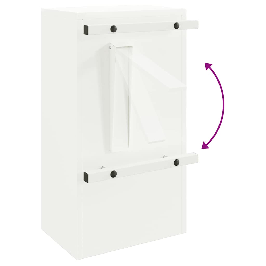 postaláda tárolóval ajtóval zárral Fehér 30 x 20 x 55 cm Acél