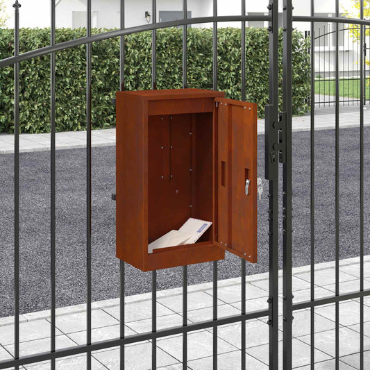 postaláda tárolóval Rozsdás 30 x 20 x 55 cm Időjárásálló acél