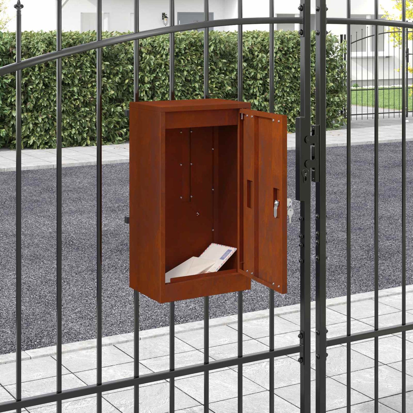 postaláda tárolóval Rozsdás 30 x 20 x 55 cm Időjárásálló acél