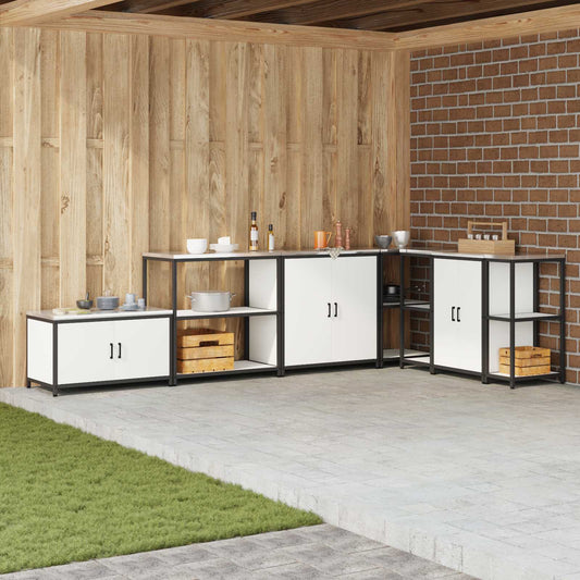 Konyhai Tárolás HATTEM Fehér 90 x 50 x 92 cm Acél