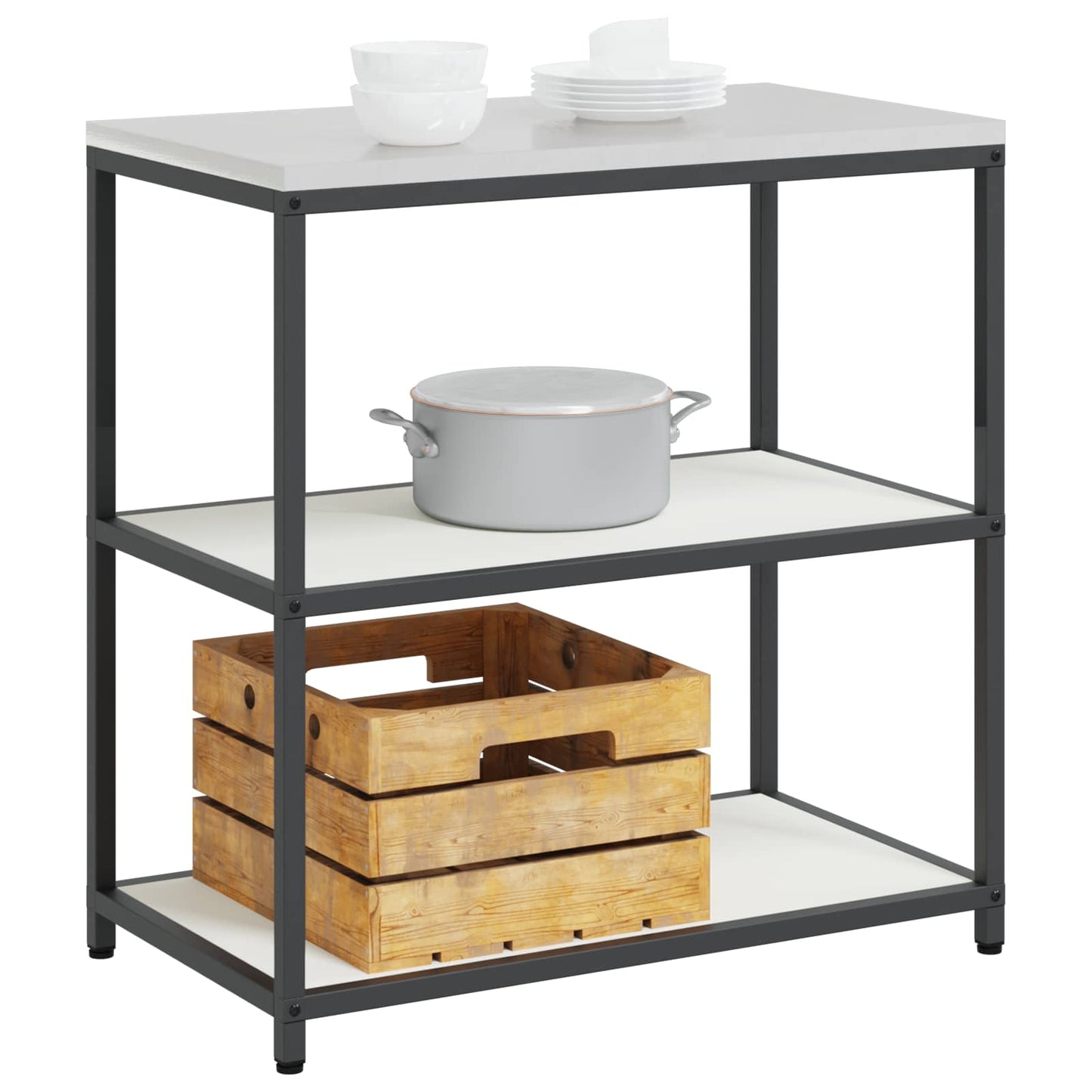Konyhai polcrendszer HATTEM Fehér 90 x 50 x 92 cm Acél