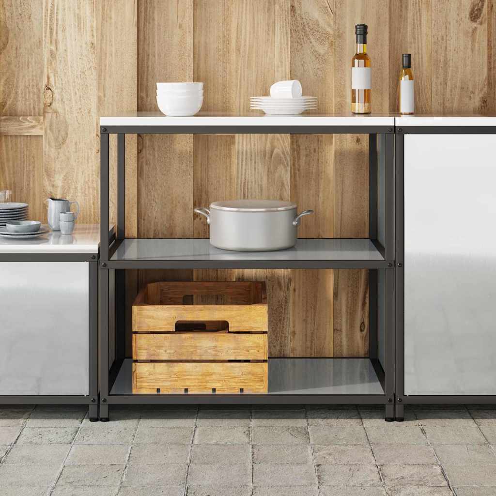 Konyhai polcrendszer HATTEM Ezüst 90 x 50 x 92 cm Acél