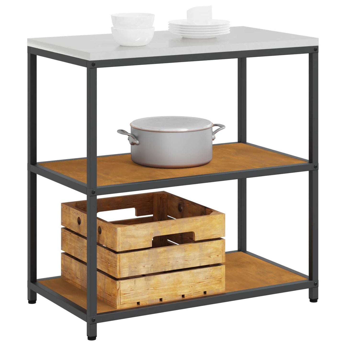 Konyhai polcrendszer HATTEM Rozsdás 90 x 50 x 92 cm Acél