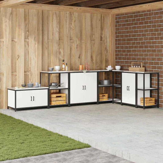 Konyhai Tárolás HATTEM Fehér 60 x 50 x 92 cm Acél