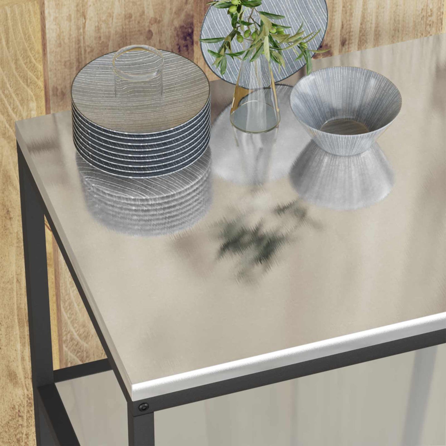 Konyhai polcrendszer HATTEM Ezüst 60 x 50 x 92 cm Acél