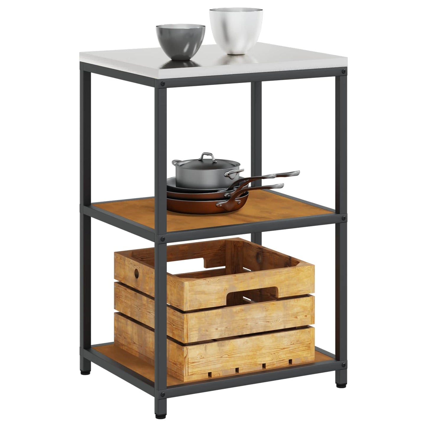 Konyhai polcrendszer HATTEM Rozsdás 60 x 50 x 92 cm Acél