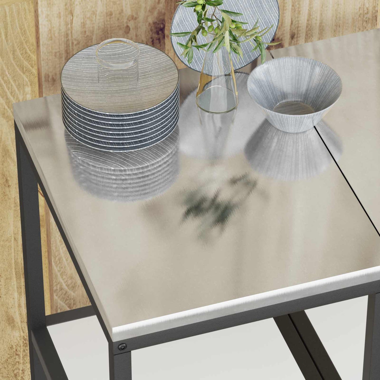 Konyhai polcrendszer HATTEM Fehér 40 x 50 x 92 cm Acél