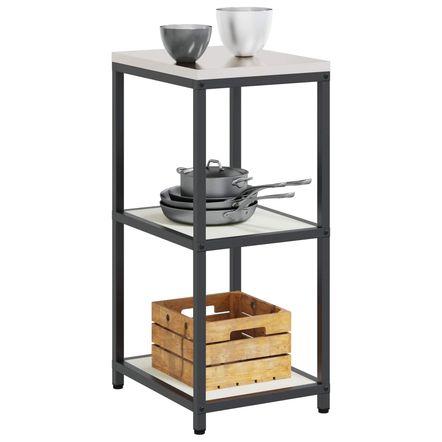 Konyhai polcrendszer HATTEM Fehér 40 x 50 x 92 cm Acél