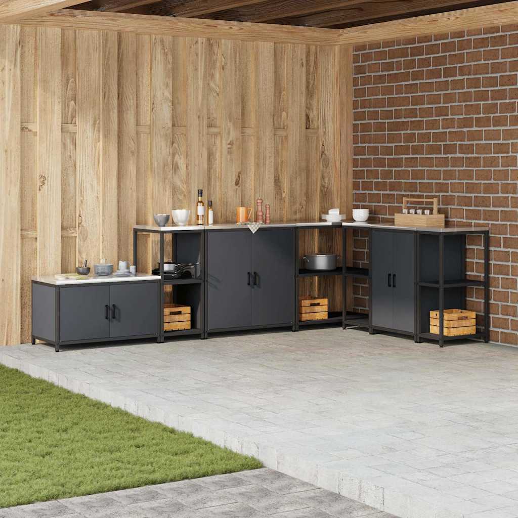 Konyhai polcrendszer HATTEM Antracitszürke 40 x 50 x 92 cm Acél