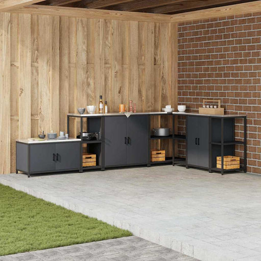 Konyhai Tárolás HATTEM Antracitszürke 40 x 50 x 92 cm Acél