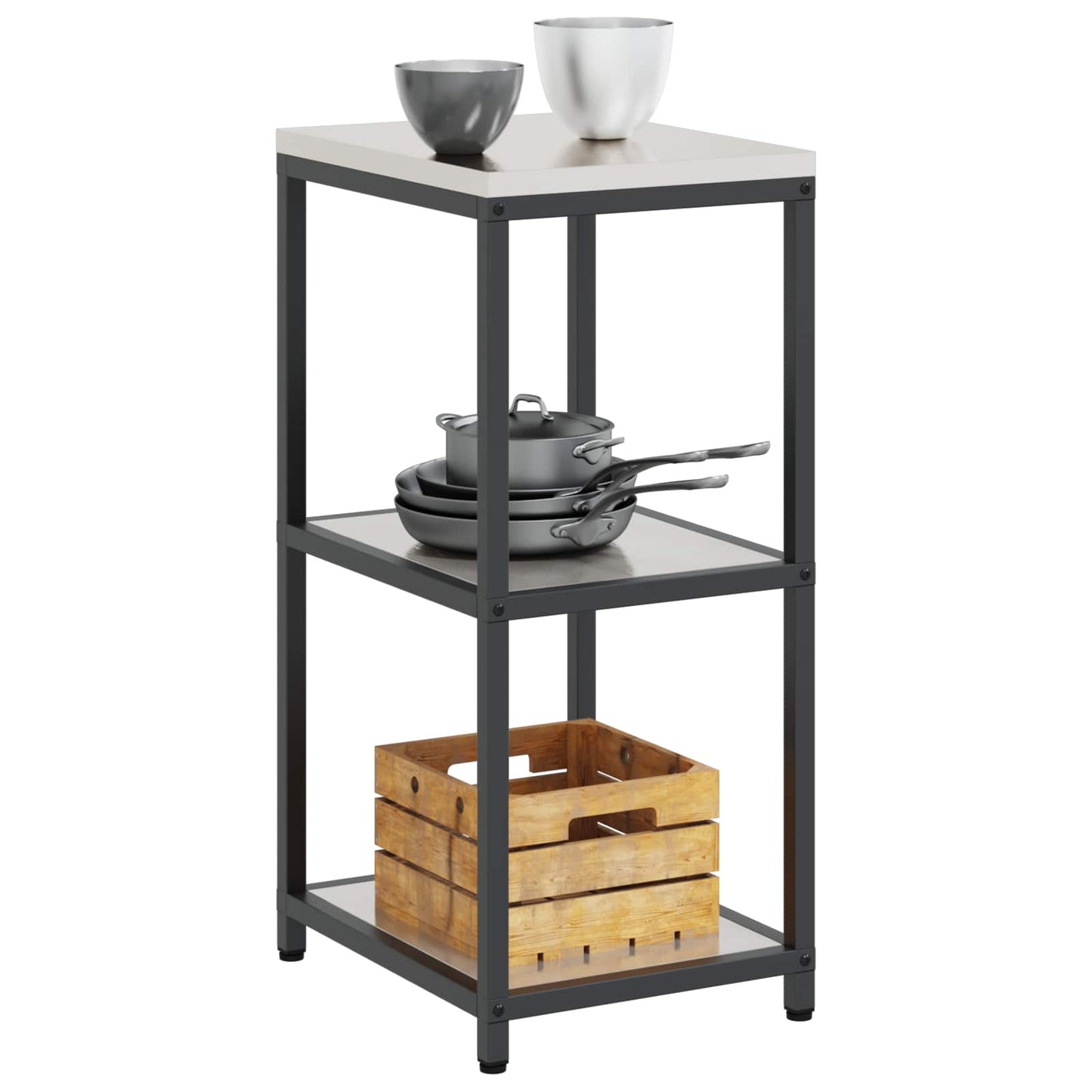 Konyhai polcrendszer HATTEM Ezüst 40 x 50 x 92 cm Acél