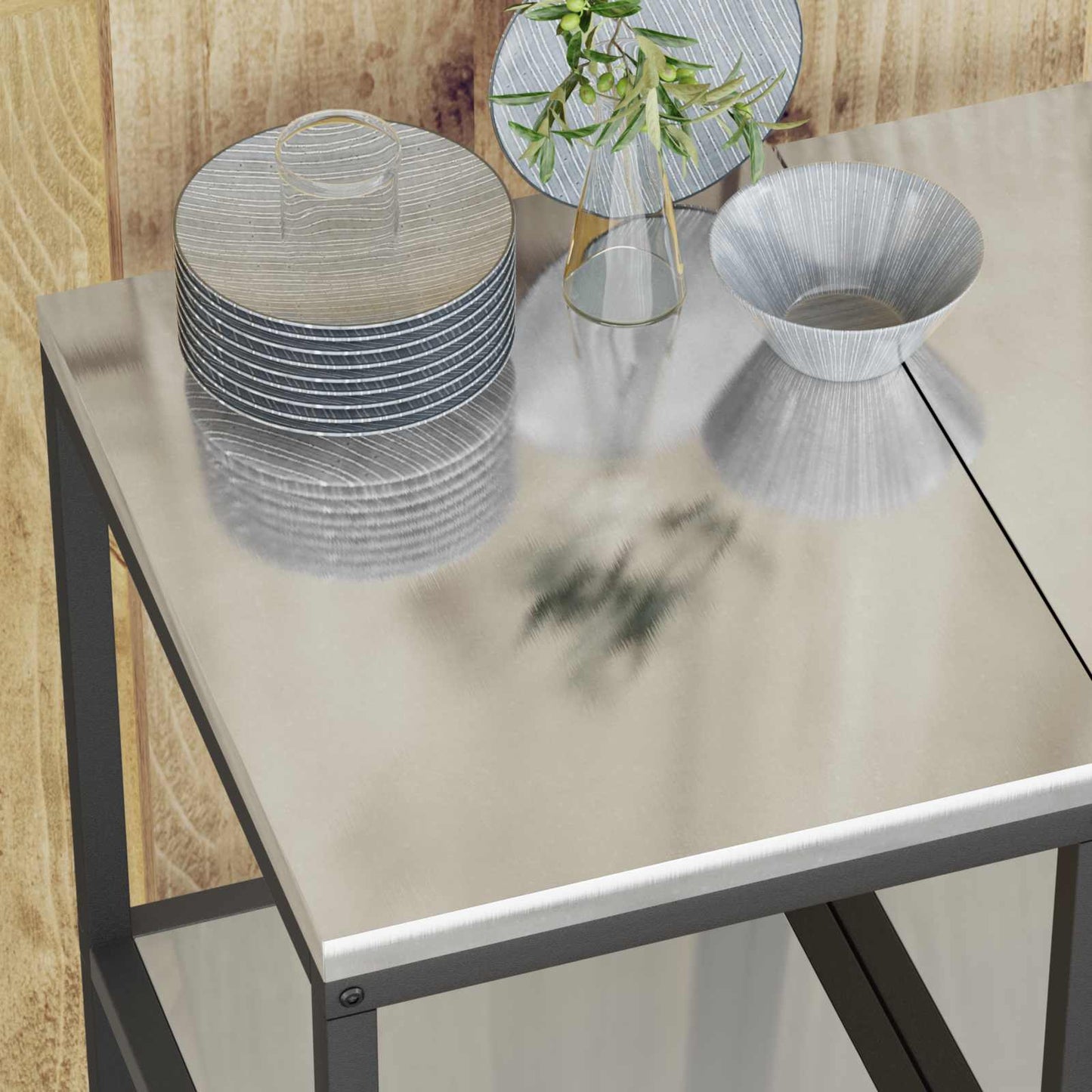 Konyhai polcrendszer HATTEM Ezüst 40 x 50 x 92 cm Acél