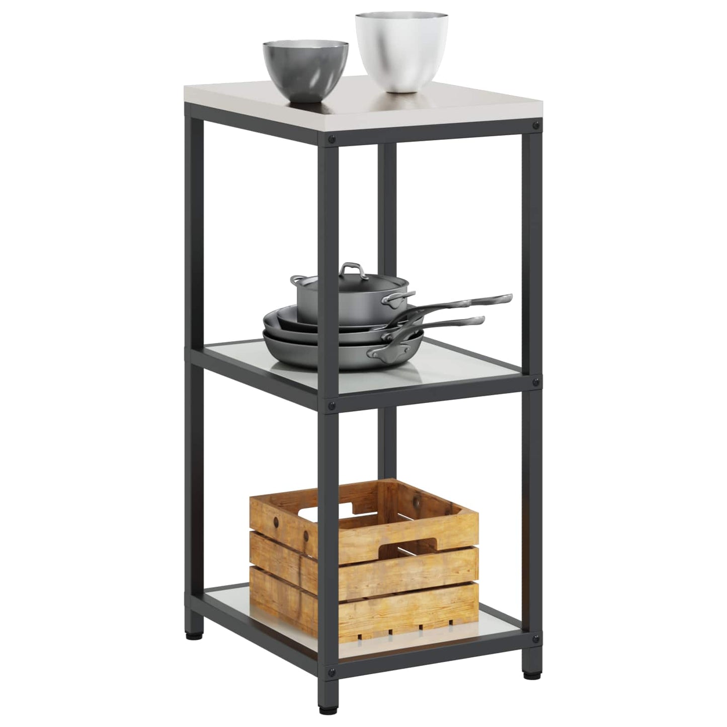Konyhai polcrendszer HATTEM Ezüst 40 x 50 x 92 cm Acél