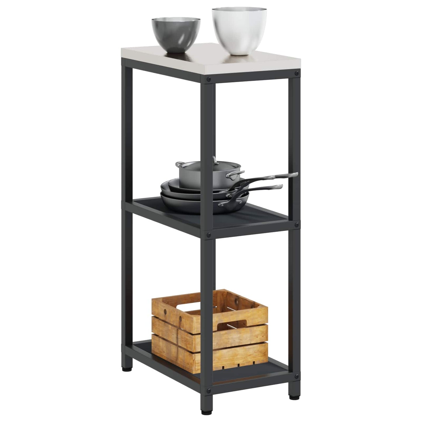 Konyhai polcrendszer HATTEM Antracitszürke 30 x 50 x 92 cm Acél