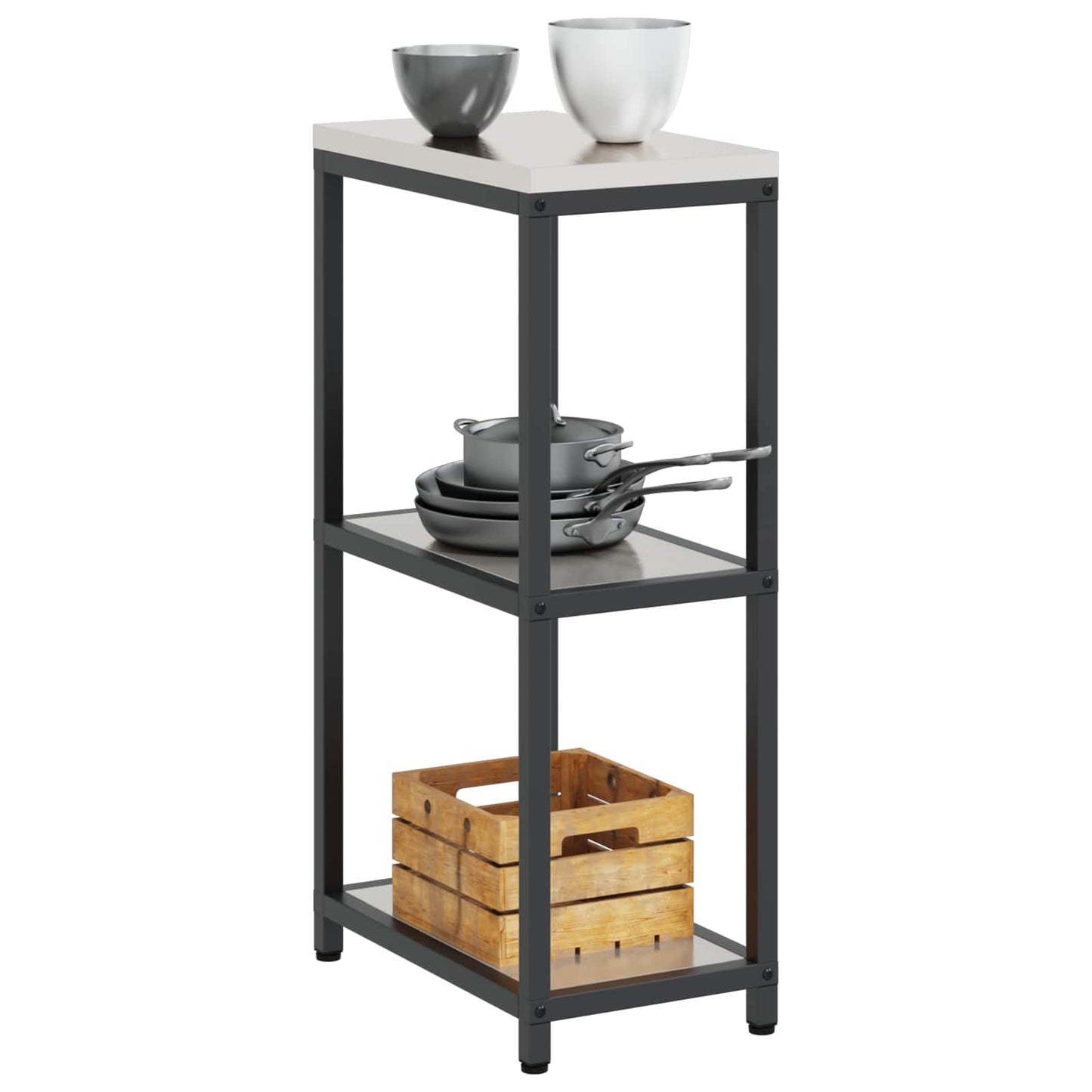 Konyhai polcrendszer HATTEM Ezüst 30 x 50 x 92 cm Acél