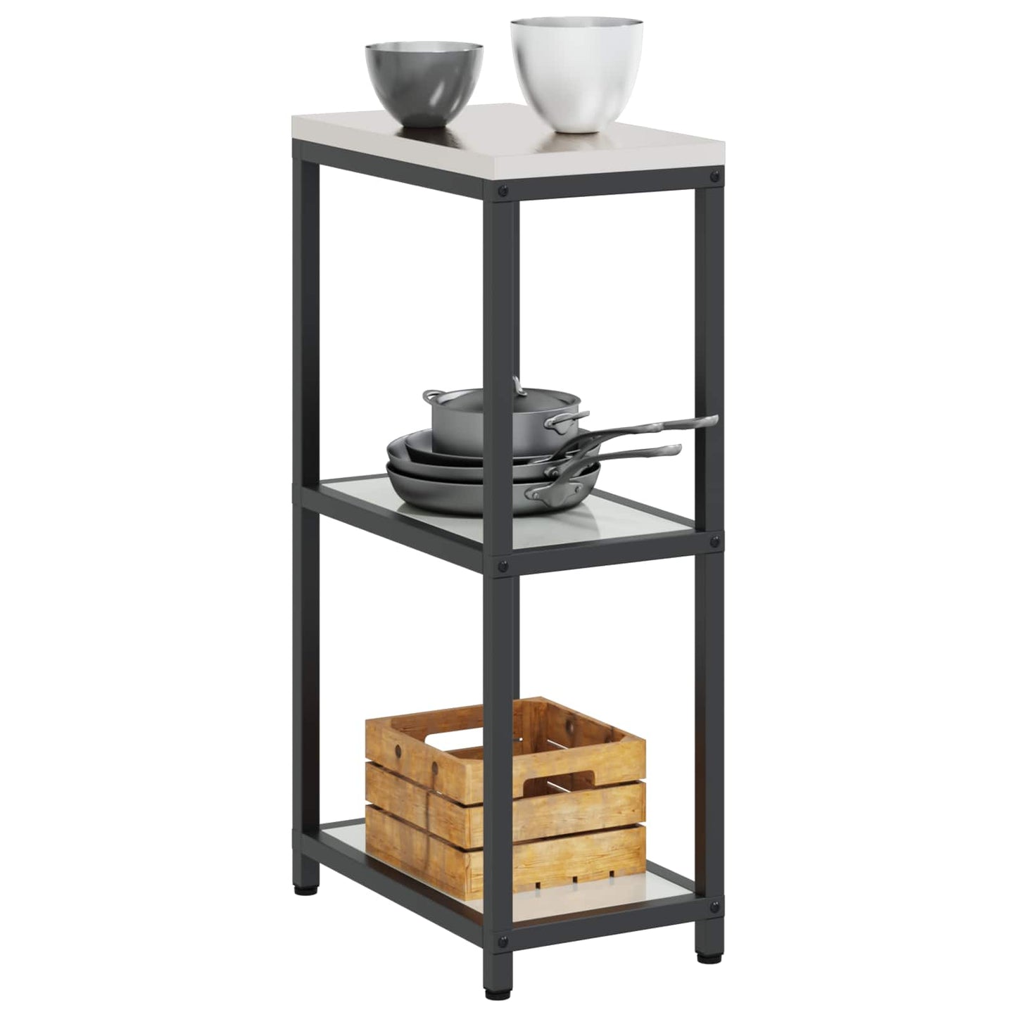 Konyhai polcrendszer HATTEM Ezüst 30 x 50 x 92 cm Acél