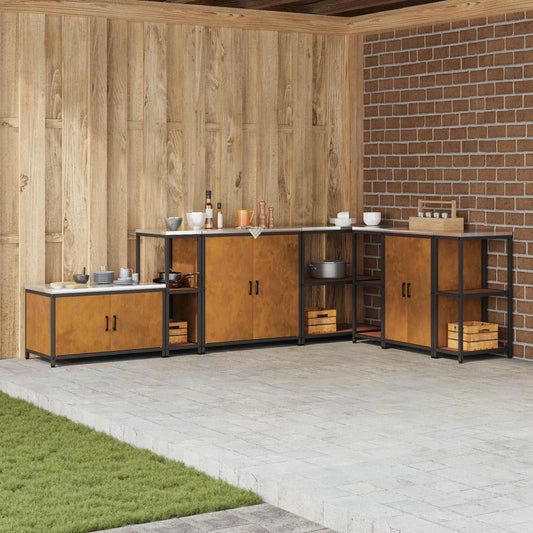 Konyhai Tárolás HATTEM Rozsdás 30 x 50 x 92 cm Acél