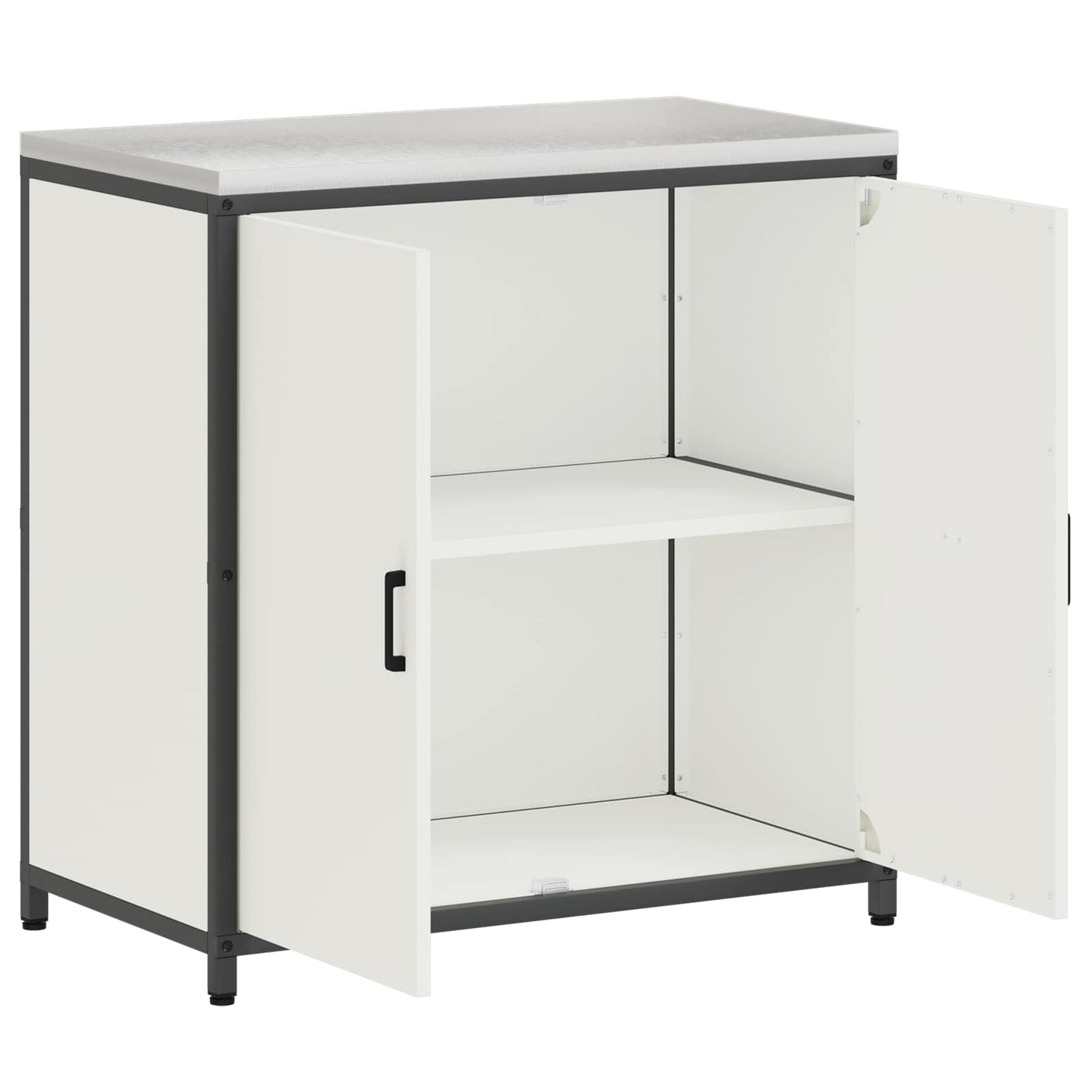 Konyhai tárolószekrény HATTEM Fehér 90 x 50 x 92 cm Acél