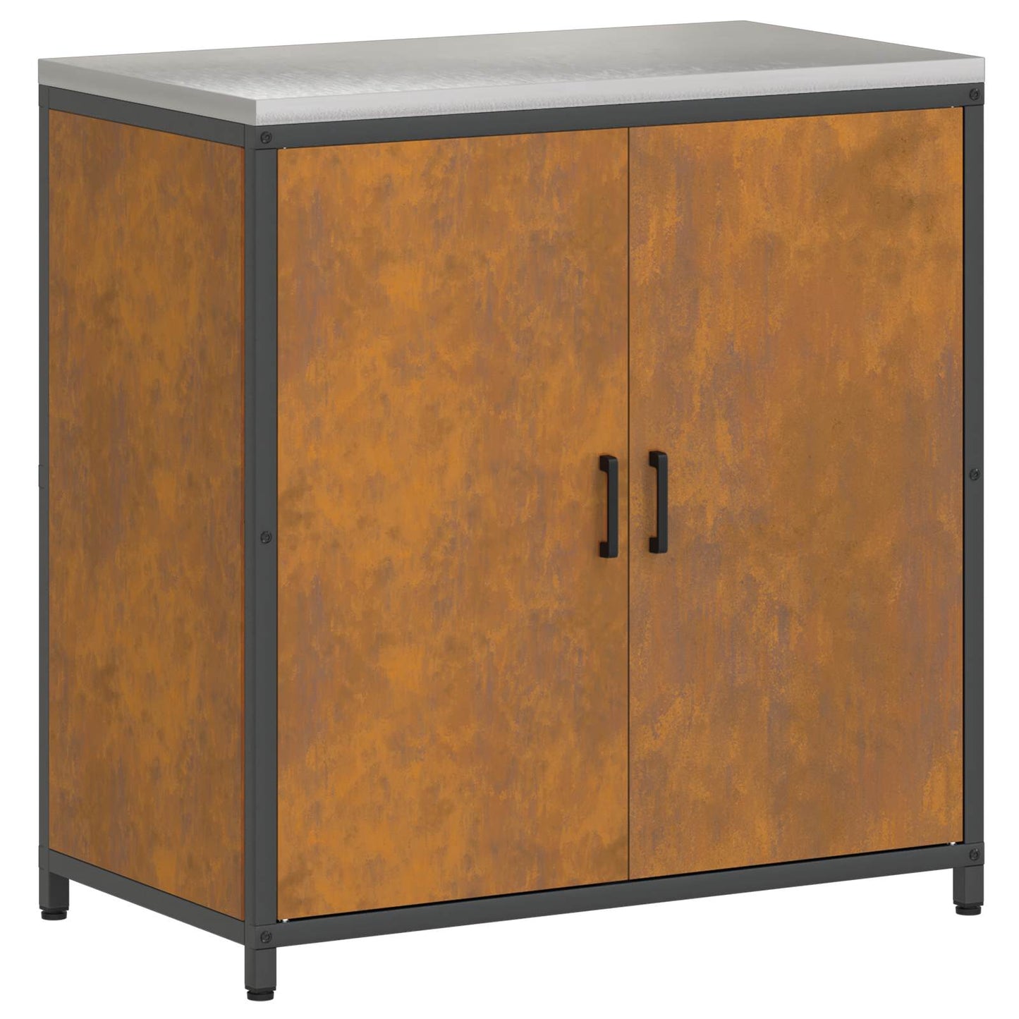 Konyhai tárolószekrény HATTEM Rozsdás 90 x 50 x 92 cm Acél
