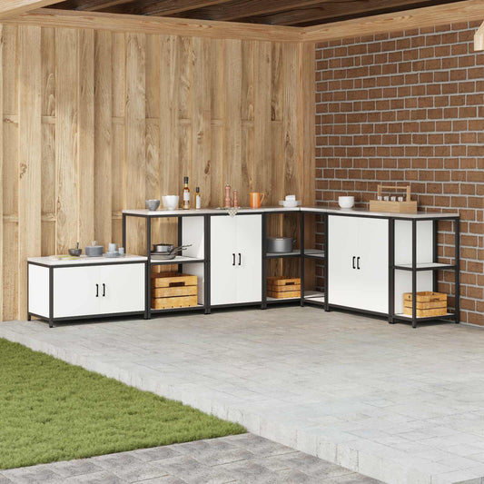 Konyhai Tárolás HATTEM Fehér 60 x 50 x 92 cm Acél